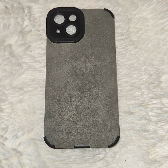iPhone 13 Matte Leather Silicone Case - Grey - Picture 2 of 2